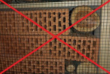 Handelsübliche Lochziegel werden von Wildbienen nicht besiedelt