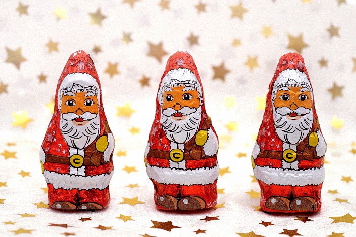 Schokoladenweihnachtsmänner